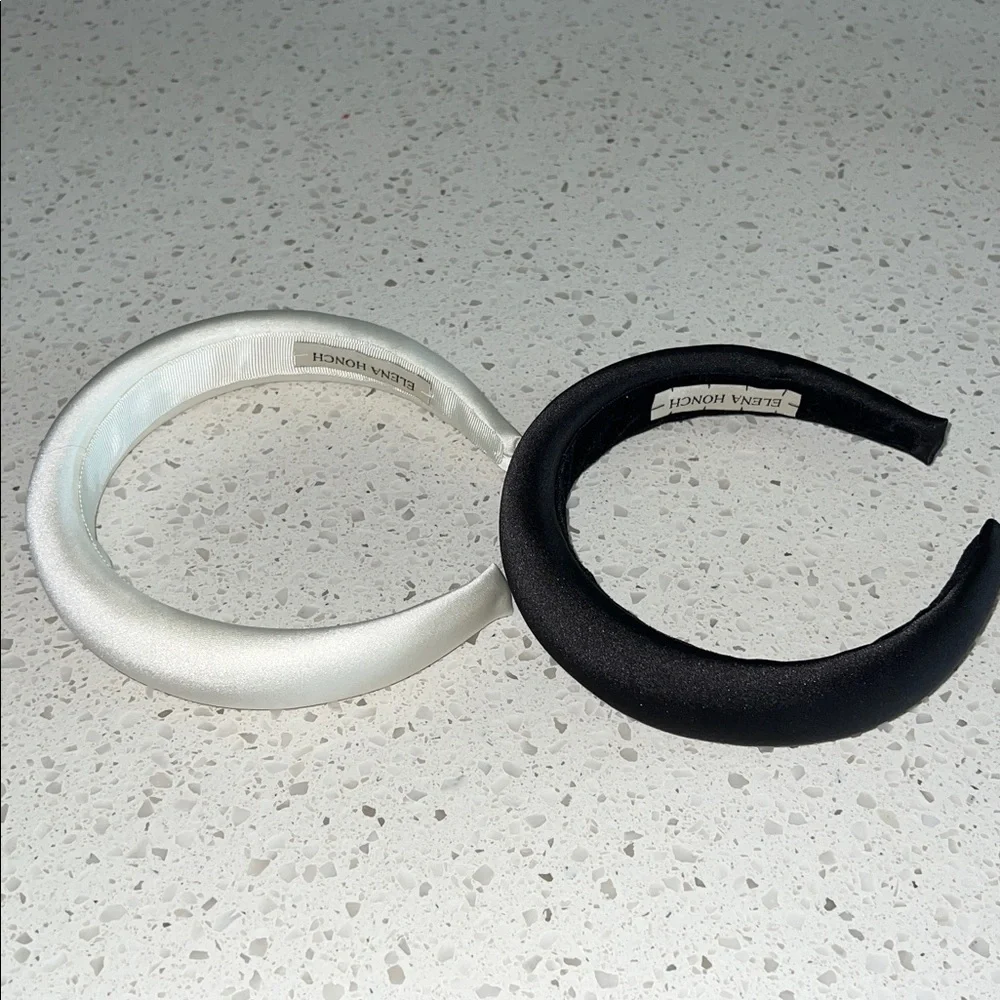 Elena Honch Padded Satin Headband Set - Silver & Black - Picture 3 of 4